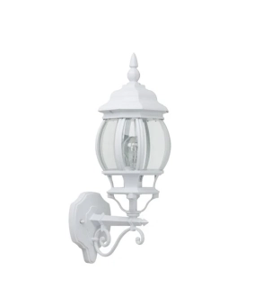 AB148681/05 exterier.nastenne svietidlo, Retro design 1x60W/E27, IP23, v54cm, hlinik/biela/cire sklo