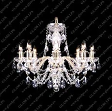 AG1L11 009/08/1-A lip. luster 8x40W/E14, d64/v47cm, 6kg, Bohemia Crystal Li.Ba, sklenene ramena, vachtle cire, SILVER lipna