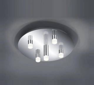 +BT2678610506 stropne svietidlo 5x4,5W/LED/3K/2150lm, d35cm, chrom/matny akryl DIM