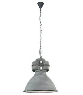 AB193444/70 zavesne svietidlo, industrial design 1x60W/E27, d48cm, sedy anticky kov/sklo