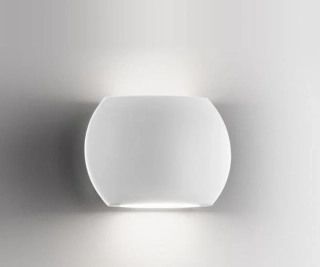 AA1LD0020B3 nastenne svietidlo 2x3,4W/LED/3000K/500lm, IP54, 14x10cm, AL/biela/pc difuzor