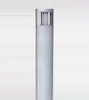 AB146785/11 exterier.stlpikove svietidlo 1x11W/E27, IP23, v100cm, hlinik/strieb./matny akryl